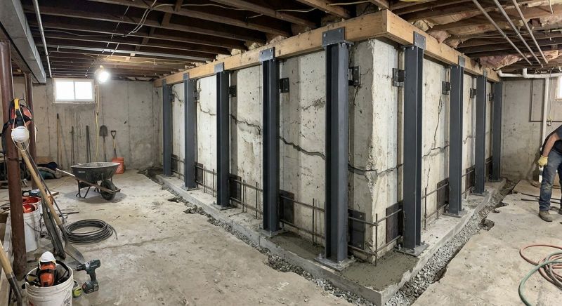 Basement Stabilization in Wrentham, MA
