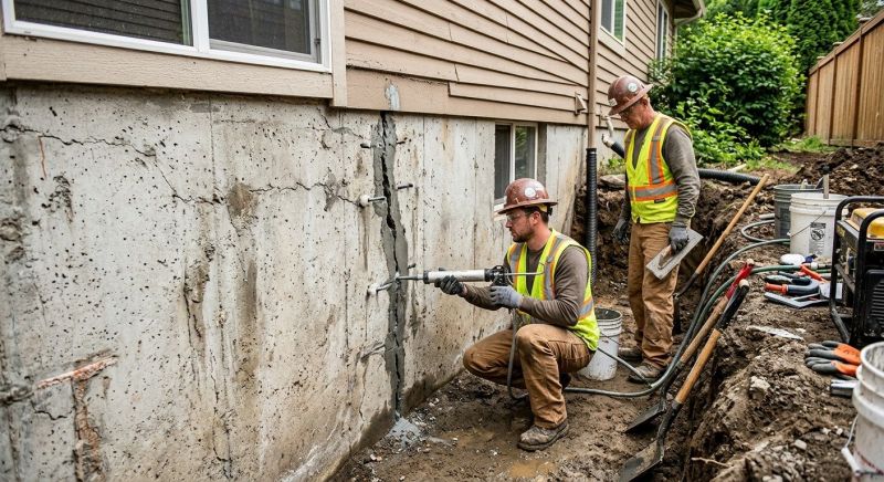 Cracked Foundation Repair in East Providence, RI