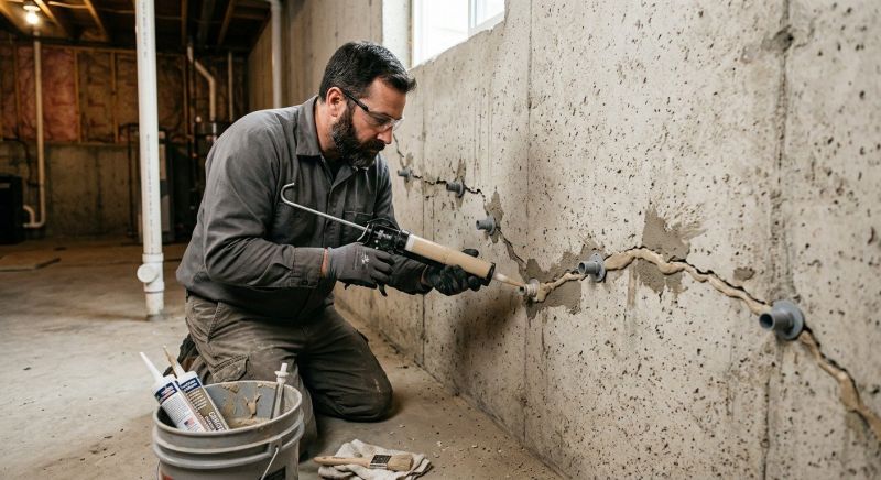 Cracked Foundation Repair in East Providence, RI