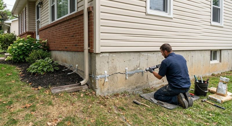 Cracked Foundation Repair in Framingham, MA