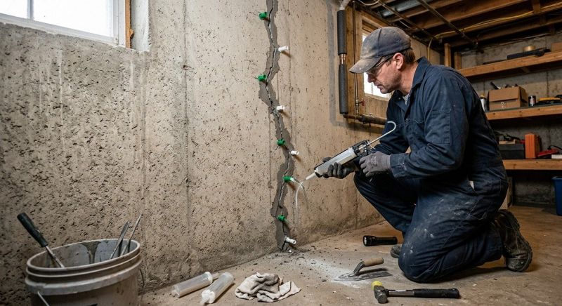 Foundation Crack Repair in Wrentham, MA