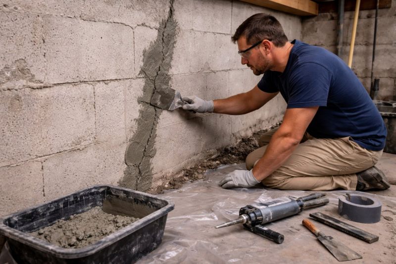 Foundation Crack Repair in West Bridgewater, MA