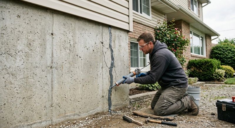 Foundation Crack Sealing in Wrentham, MA