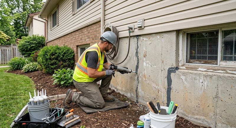 Foundation Crack Sealing in Wrentham, MA