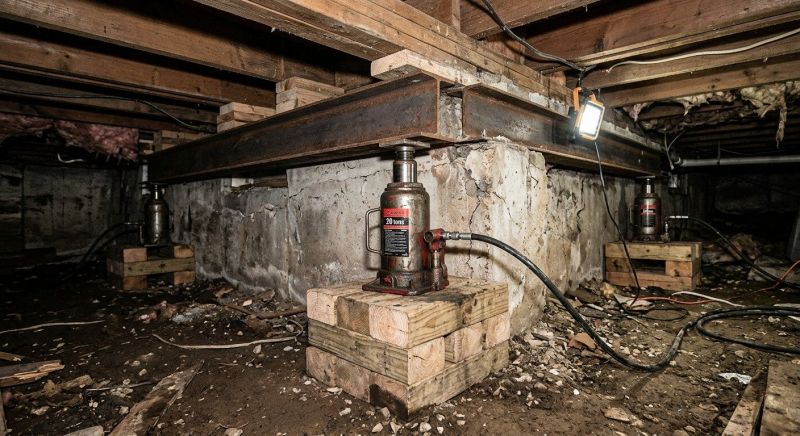 Foundation Jacking in Holbrook, MA