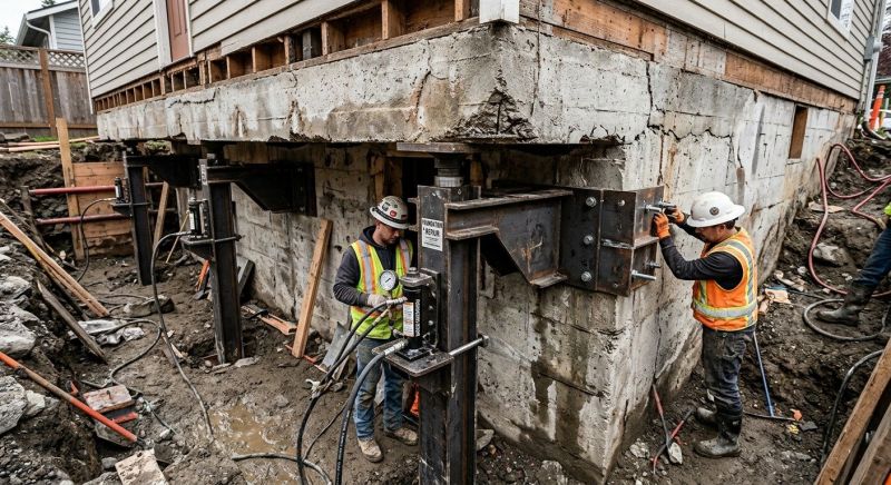 Foundation Lifting in Medfield, MA
