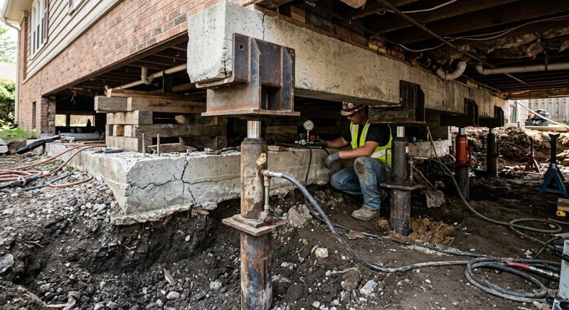 Foundation Lifting in Milton, MA
