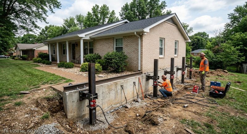 Foundation Pier Leveling in Wrentham, MA