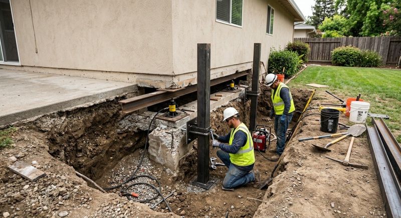 Foundation Pier Repair in Wrentham, MA