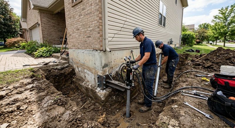 Foundation Settlement Repair in Wrentham, MA