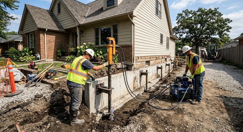 Foundation Stabilizing in Wrentham, MA