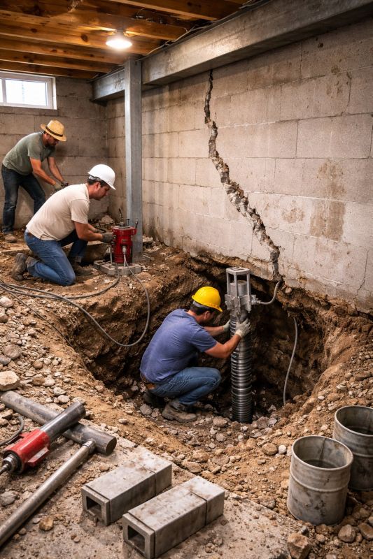 Foundation Structural Repair in Cranston, RI