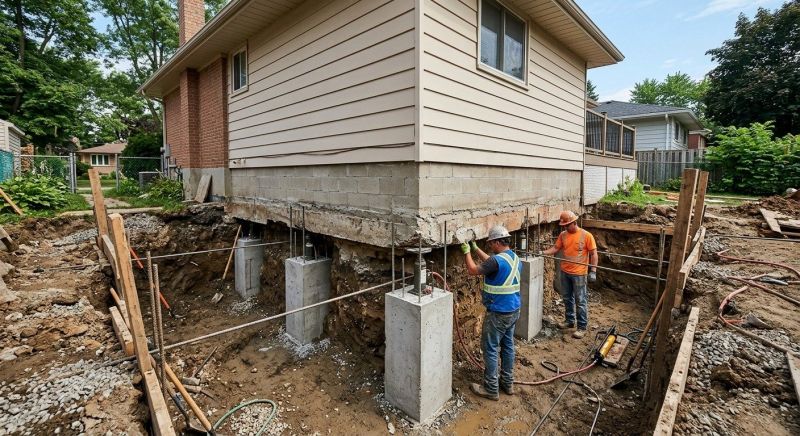 Foundation Underpinning in Wrentham, MA