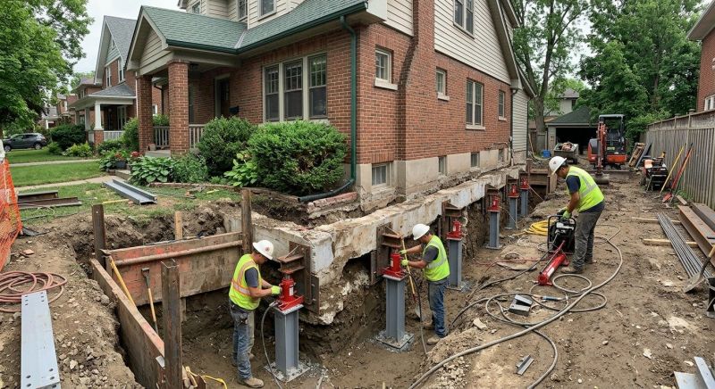 Foundation Underpinning in Wrentham, MA