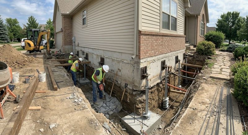 Foundation Underpinning in Wrentham, MA