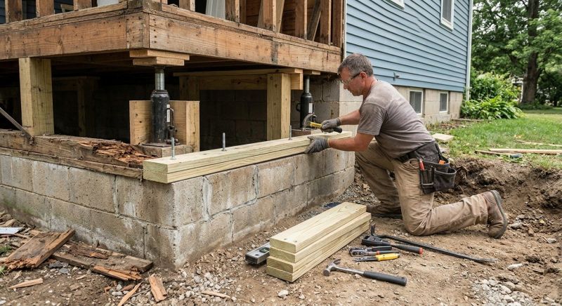 House Foundation Repair in Charlestown, MA
