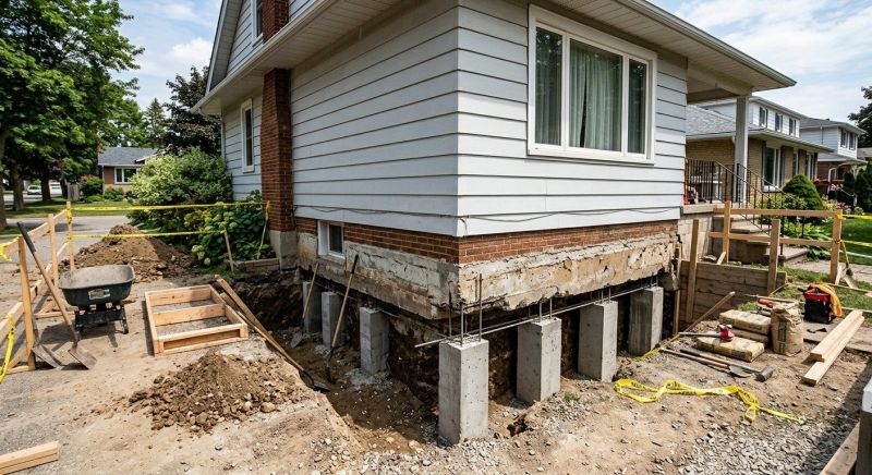House Underpinning in Wrentham, MA