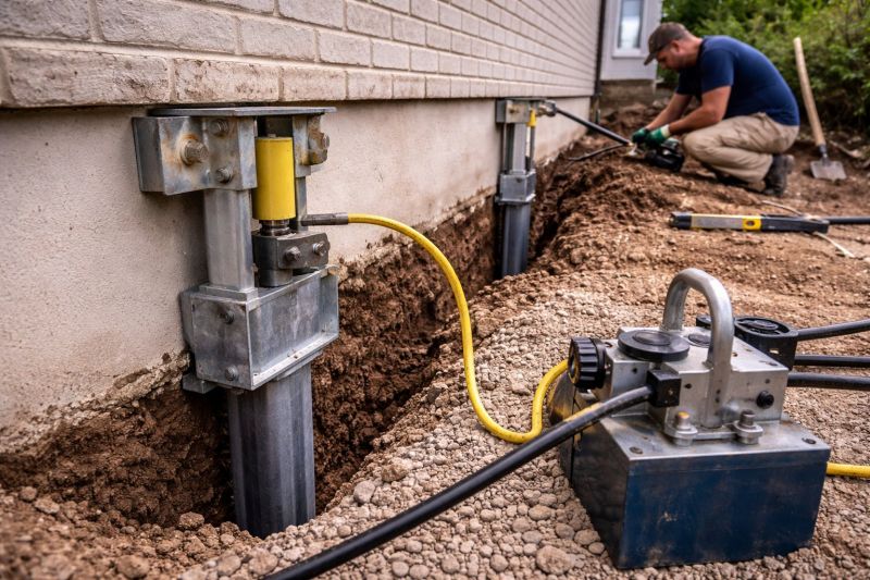 Sinking Foundation Repair in Wrentham, MA