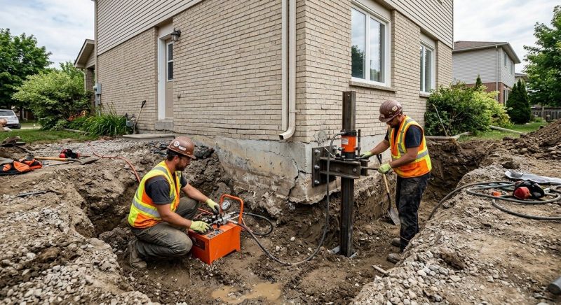 Sinking Foundation Repair in Norwood, MA