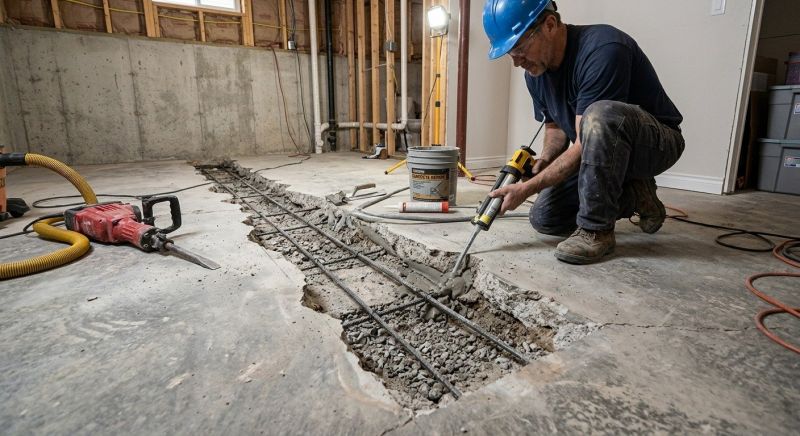 Slab Foundation Repair in Wrentham, MA