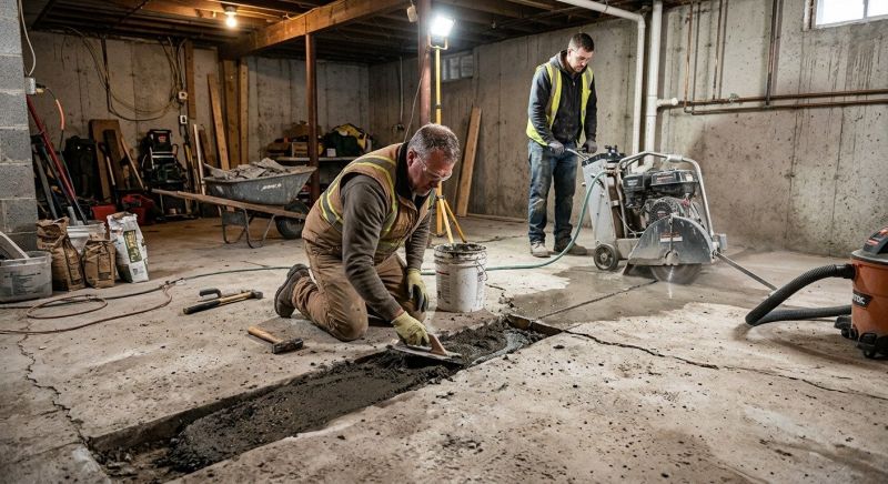 Slab Foundation Repair in Wrentham, MA